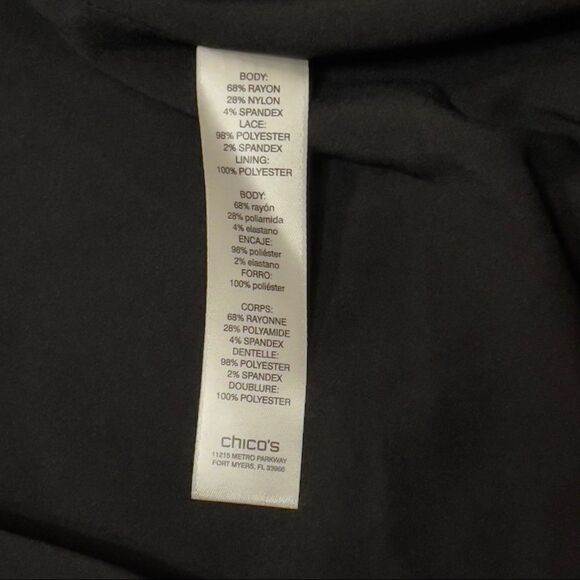 CHICO’S Lace Hem Ponte Jacket Size 0 (4) - Picture 16 of 16